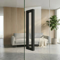 Customized 48 Inch Square Black Long Glass Door Handle Classic Stainless Steel 304 Entry Wooden Door Handle