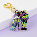 Customized Too Quick Polished Edge Keychain Diamond Cut Clean Acrylic Keychain