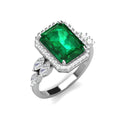 925 Sterling Silver May Birthstone Emerald Vintage Luxury Gemstone Engagement Ring Jewelry for Women 2022 Destiny Jewellery