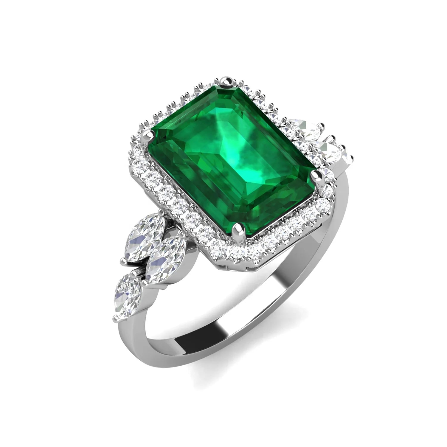 925 Sterling Silver May Birthstone Emerald Vintage Luxury Gemstone Engagement Ring Jewelry for Women 2022 Destiny Jewellery
