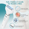 PELCAS Facial Hair Removal Facial Shaver 6 in 1 Electric Mini Shaving Machine Rechargeable Lady Shaver for Women