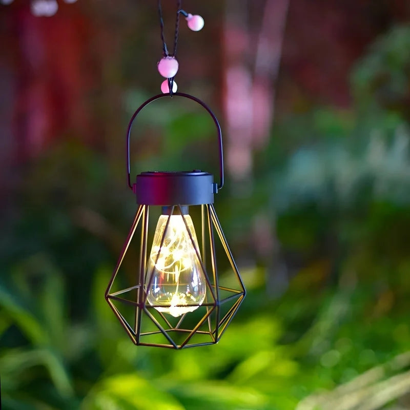 Outdoor Solar Hanging Lantern Light Decorative Garden Lamp LED Waterproof Landscape Lighting MegaBDM