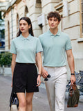 Custom Logo Summer Casual Loose Solid Short Sleeve Breathable Polyester T-shirts Men Polo Shirt MegaBDM