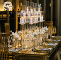 Wedding Table Flower Stand Centerpieces Decoration Candlesticks Crystal Clear Cnadlestick Holder MegaBDM
