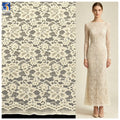 YX1486 Wholesale White Polyester Floral Lace Fabric for Dressmaking Apparel and Garment Vintage MegaBDM
