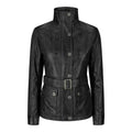 Wholesale Stylish Modern Biker Women's Genuine Leather Jacket V-Neck Warm Winter Premium Quality Breathable and Comfortable