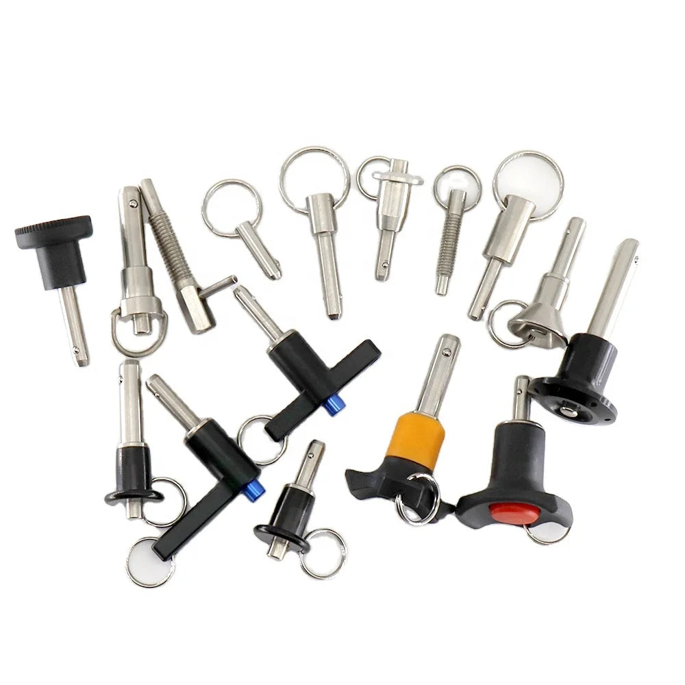 D Shape Zinc Alloy Stainless Steel 5Mm HRC M10 Quick Release Push Ball Locking Screw Pin Rivet Pin