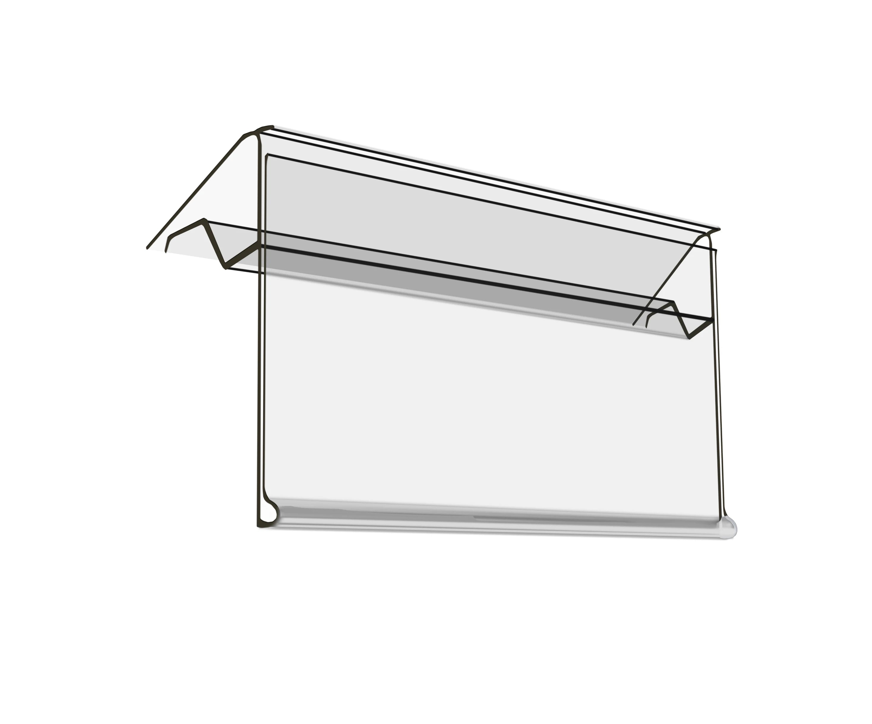 Free Sample PVC Transparent Plastic Retail Store Awesome Tag Data Strips Price Label Holder