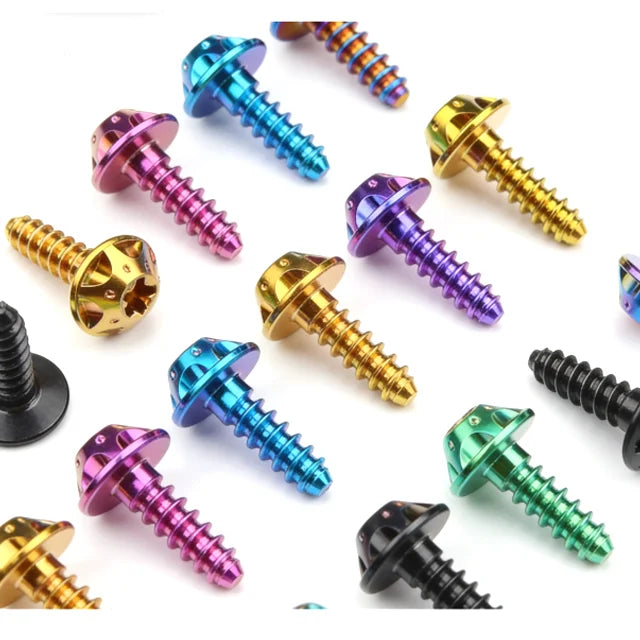 Factory Direct Cheap GR5 Self-Tapping Screw with Colorful Titanium Torx Head Metric Measurement System Tap Size 5mm