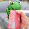 Kitchen Frog Shaped Tin Easy Open Reusable Plastic Lid Large Drink Soda Beer Can Cover