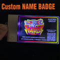 Custom Premium Rechargeable LED Light Acrylic Name Badge 60x120mm Transparent Visitor Logo Employee Staff Corporate Conference MegaBDM