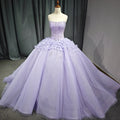 Jancember 1189 Glaromous Purple Strapless Lace-up Quinceanera Dresses for 15 Girls