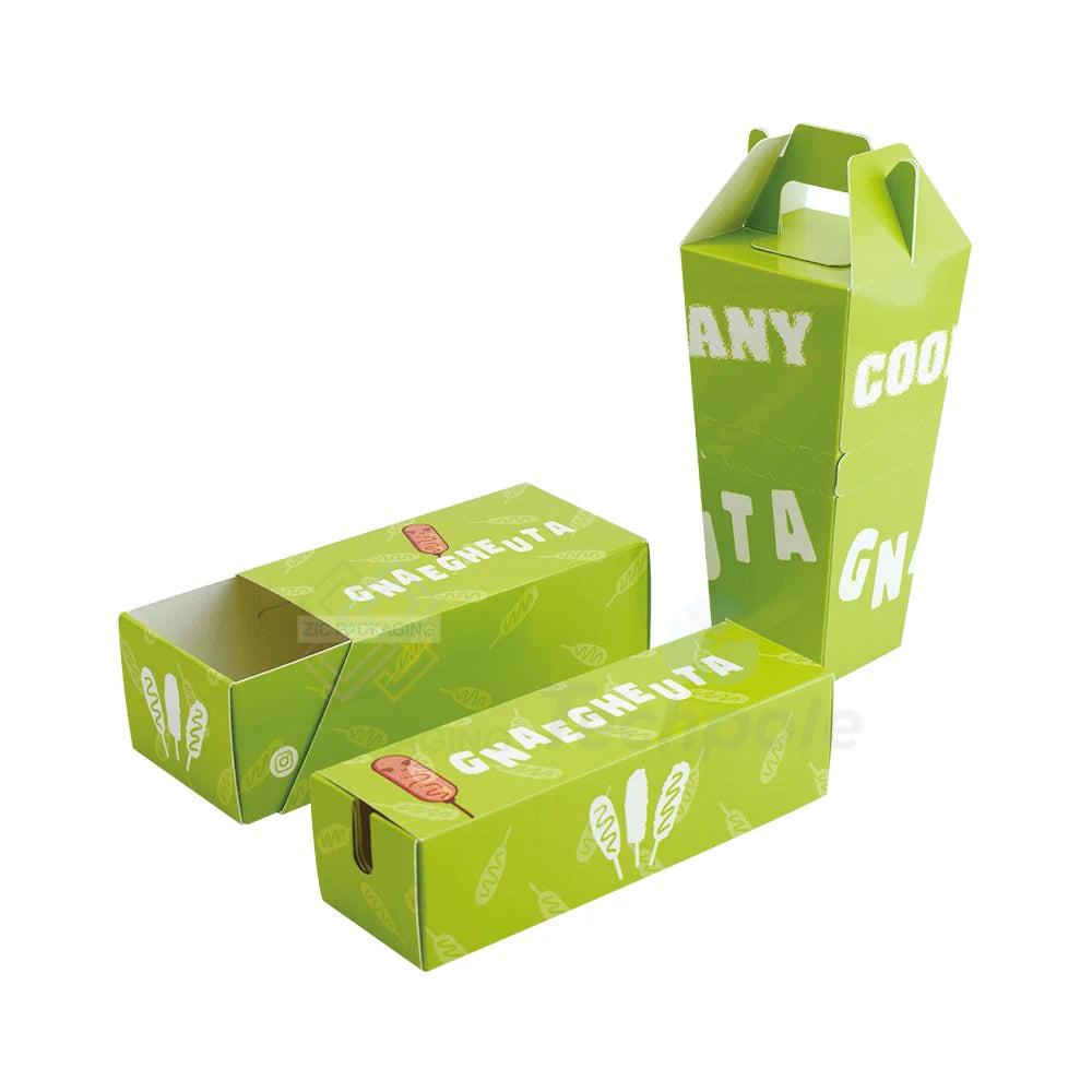Customizable Disposable Biodegradable Pizza Cone Box with Handle Food Grade Cardboard Paper for Sushi Packaging MegaBDM
