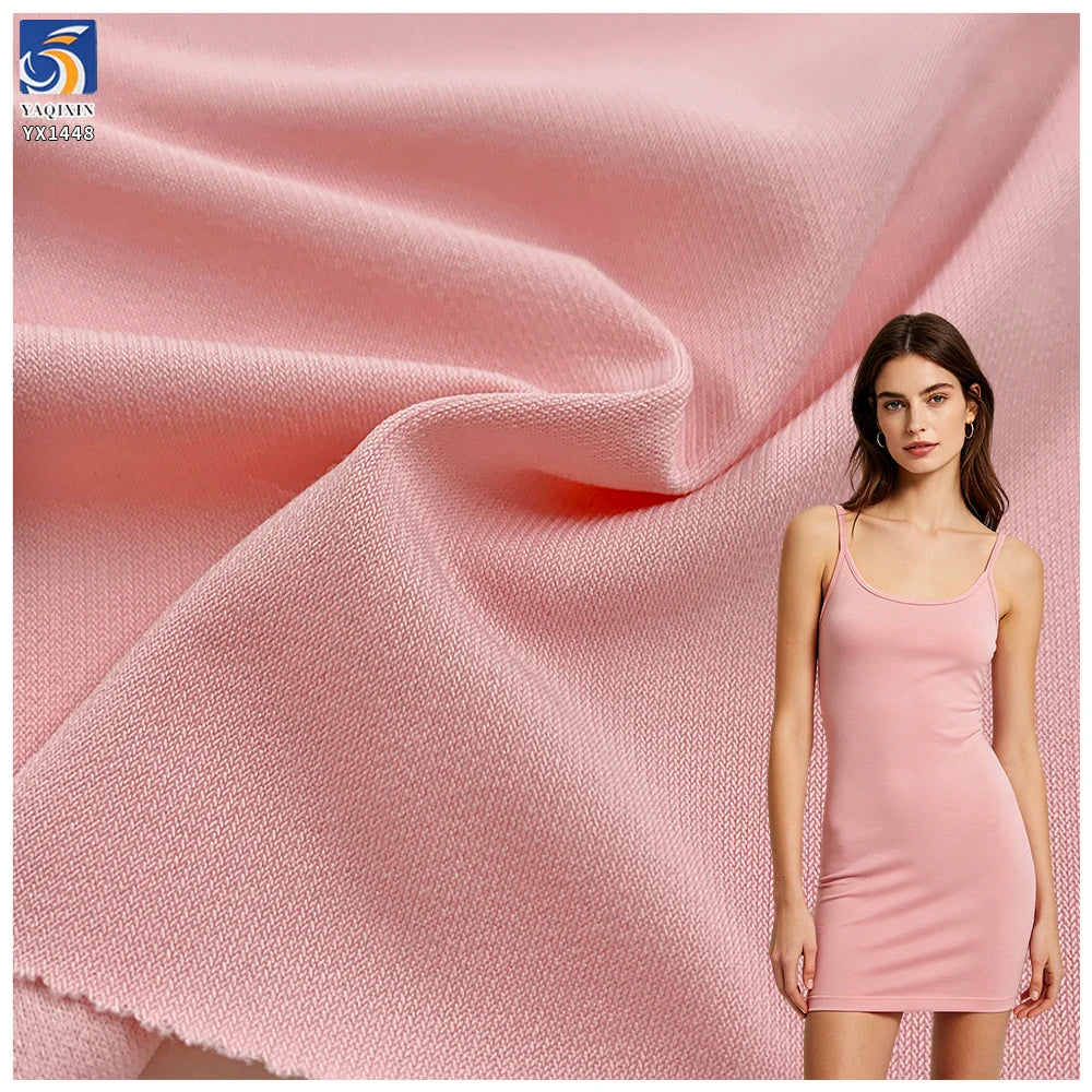 YX1448 200GSM Linen Look 94% Polyester 6% Spandex Knit Jersey Fabric 1KG Approx 2.9M for Wide Leg Pants and Dresses MegaBDM