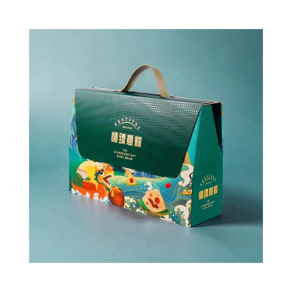 Fresh Recycle Corrugated Carton Fruit Packaging Carton Box with Handle Boite Ennatural Fruit Packing Accept