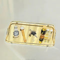 Luxury Gold Steel Serving Earrings Jewelry Tray for Store Decor