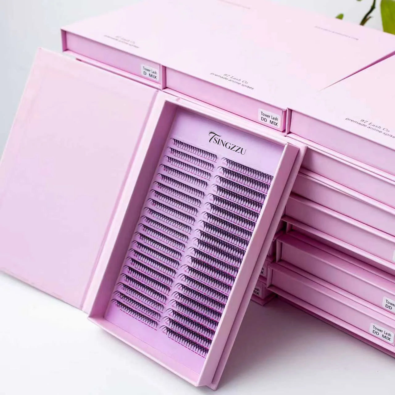 PBT Material Anime Lashes Soft Volume Fan Manga Cosplay Spikes Cashmere Tower Lash Extensions