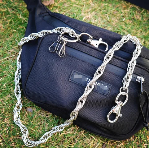 Men and Women Retro Metal Chain Hip-hop Trousers Pants Key Chain Hook Decoration Trendy Accessories Gift