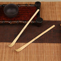 Free IANNA Logo Handmade Eco-friendly Gold Skinny Chasen Spoon High Quality Natural Bamboo Chashaku Matcha Tea Scoop