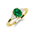 925 Sterling Silver Lab Created Gemstone Jewelry Oval Cut Emerald Engagement Ring for Women 2022 Destiny Jewellery