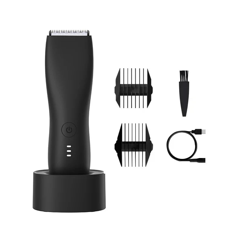Professional Body Pubic Groin Hair Trimmer for Men Waterproof Wet and Dry Body Hair Trimmer Cordless Hair Removal Appliance MegaBDM