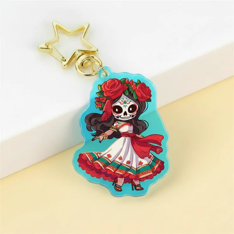 Customized Keychain Transparent Double Sided Acrylic Keychains Gradient Color Acrylic Charms