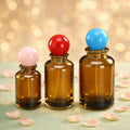 Luxury Empty Amber Coating Glass Perfume Spray Bottle with Lid in Stock 30ml 50ml 100ml