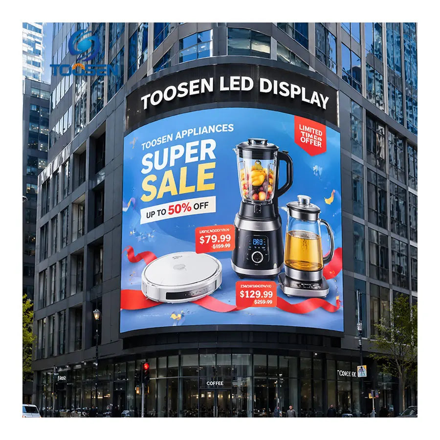 Retail Storefront Window LED Display Screen Video Wall P2 P3 P4 7680Hz 7500cd/m² Lightweight Easy Wall Mount Installation Panel MegaBDM