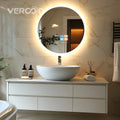 Vercon Smart Mirror Bathroom Android Magic Mirror TV Built-in 10.1inch Built-in Screen Wifi Bluetooth YouTube Spotify  Dia:800mm