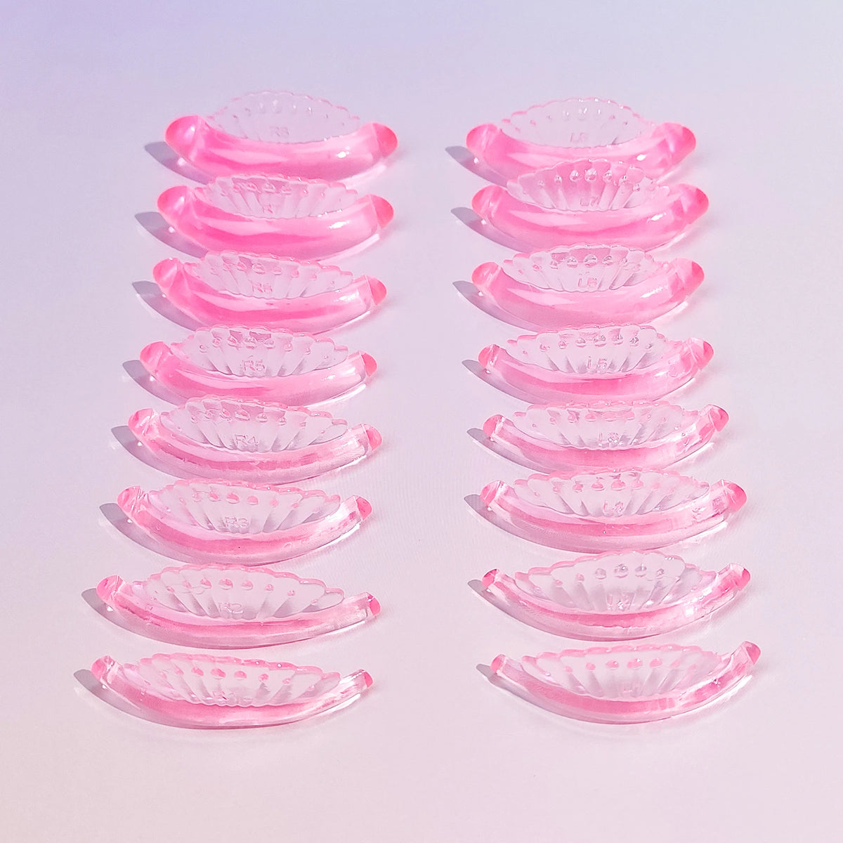 Wholesale Self Adhesive Lash Lift Shield Sea Shell Korean Eyelash Perming Rod 8 Size ultra Soft Glueless Lash Lift Silicone Pads MegaBDM