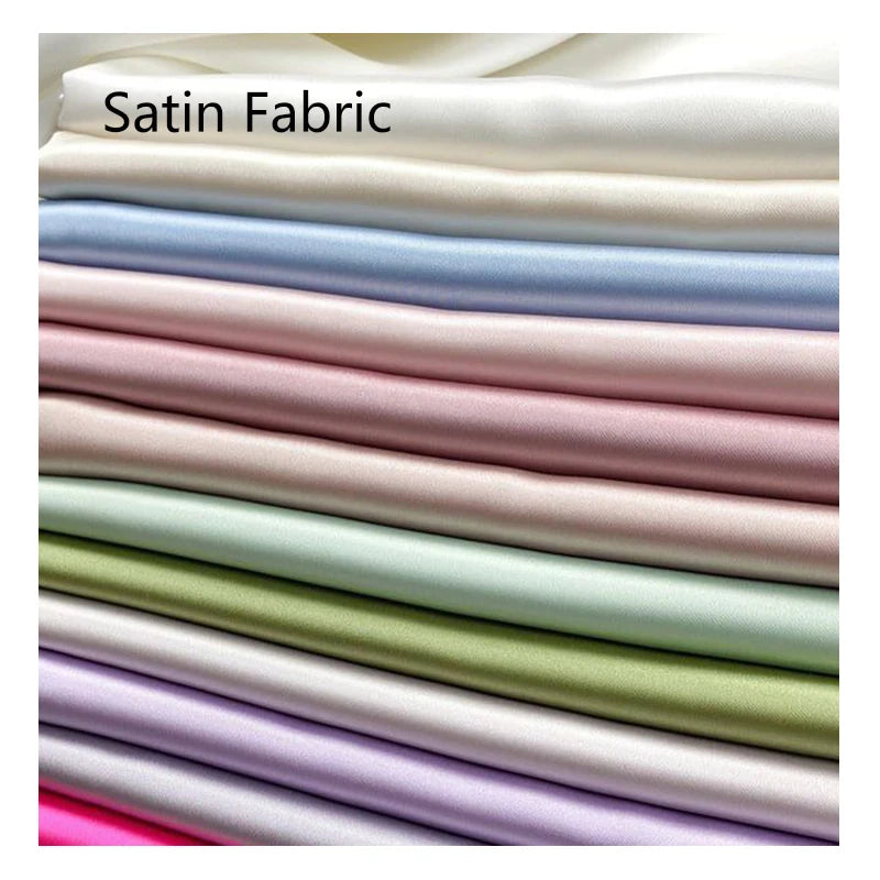 RTS Wholesale Bridal Satin Fabrics 75gsm 100% Polyester Super Soft Free Sample Woven Fabric for Dresses MegaBDM