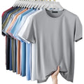 China Bangladesh Factory Price OEM Customized Logo Mens Plus Size Japanese Style Ice Feel Silk Quick Dry Modal Summer T Shirt