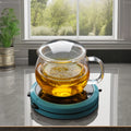 Minimalist Clear Borosilicate Glass Heat Resistant Infuser Handle Tea Coffee Cup Carton Packaging 10-14 Oz. Home Office MegaBDM