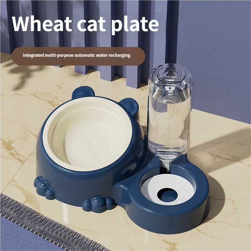 Automatic Cat & Dog Pet Feeder Bowl Set with Removable Water Dispenser 16 Degree Tilted Design Leak Proof & Waterproof MegaBDM