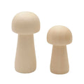 Natural Wood-colored Wooden Mushroom Head Children's Educational Painting Toy DIY Craft Decoration MegaBDM