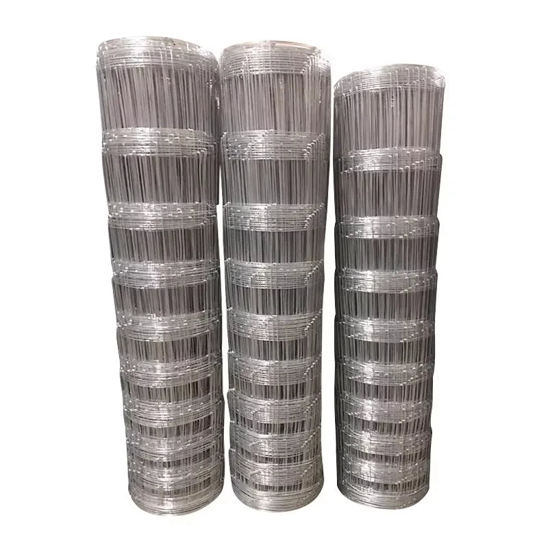 High Quality Heat Treated Galvanized Stainless Steel Wire Mesh Farm Field Fence Cattle Pig Goat-Security 6ft Height Powder
