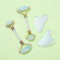 Natural Opalite Mute Style Jade Roller for Face Eye Neck Beauty Anti-Aging Facial Gua Sha Roller
