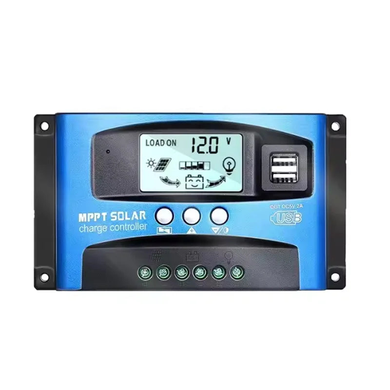 Y&H 100A 12V/24V MPPT Solar Charge Controller LCD Display PWM Mppt Solar Charge Controller with Dual USB and WIFI