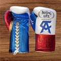 No Boxing No Life MMA Sanda Gloves-Custom Sparring Training Real Cowhide Leather Non-Slip Moisture Wicking Hand Grips