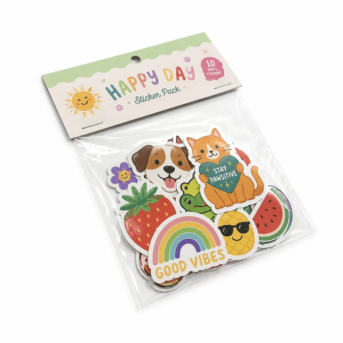 Custom Sticker Packs: Tear-resistant UV-resistant Waterproof Vinyl Die-cut Stickers in Self-adhesive OPP Bags. MegaBDM