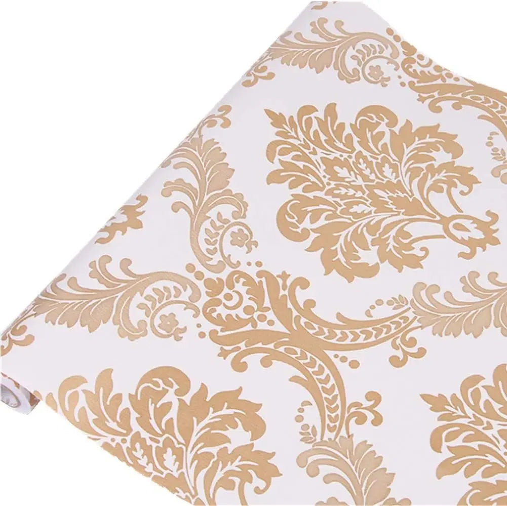 UDK Factory Price Damask Floral Peel and Stick Wallpaper PVC Waterproof Self-Adhesive Contact Paper for Classic Home Decor MegaBDM