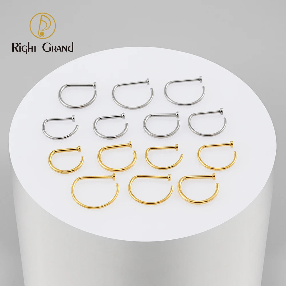 Implant Grade ASTM F136 Titanium Mirror Polish D Shape Nose Clicker