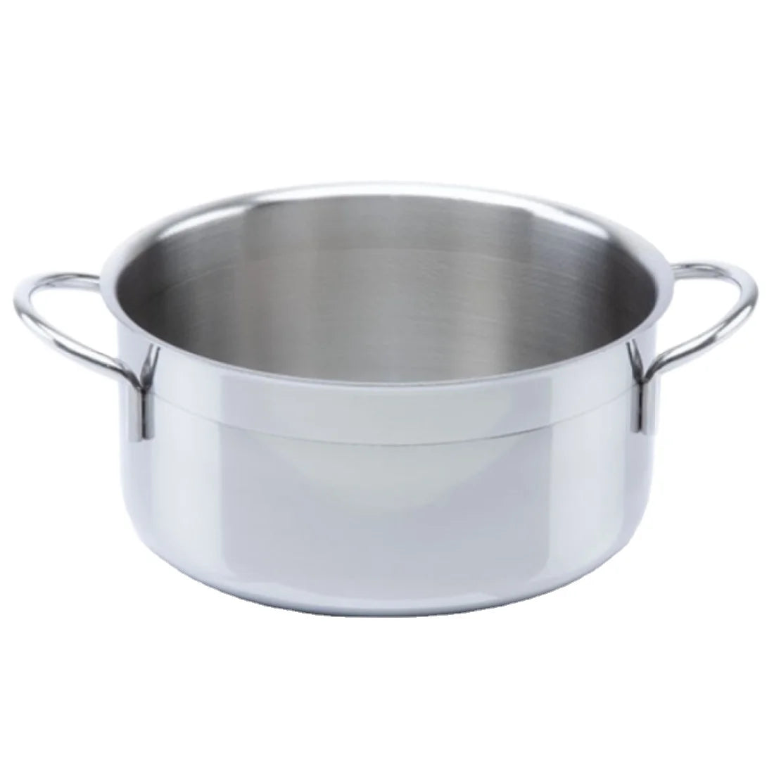 2025 Premium Eco-friendly 34 cm Stainless Steel Casserole Pot Side-Handles Classic Design Induction Ready Oven Safe Mirror