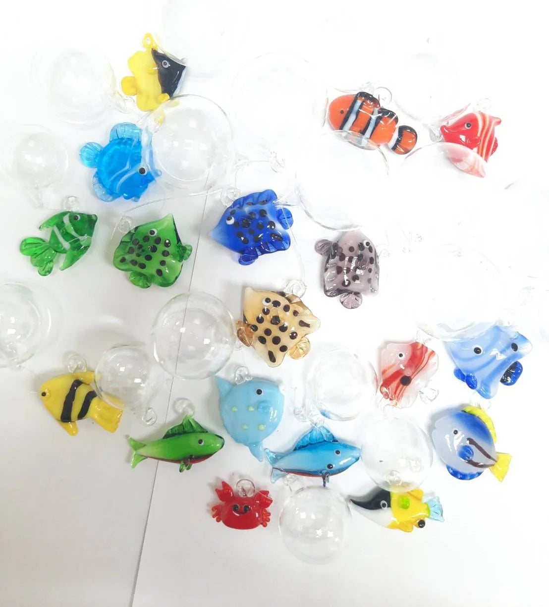 DIY Mini Murano Glass Bubble Fish-100% Hand Blown Sustainable Artistic Craft