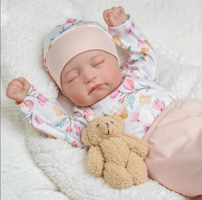 Babeside Realistic Newborn Full Body Soft Cloth Baby Doll 20 Inch Lifelike Reborn Doll Mini Toy