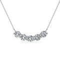 New Moissanite Passed Diamond Tester 925 Silver Smile Curved Pendant Necklace Branded Jewelry for Women Destiny Jewellery