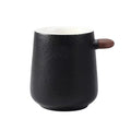Matte Black Ceramic Double Wall Coffee Mug 240ml Asian Zen Pottery Style Food Safe Microwave Safe for Home Office Tea & Latte MegaBDM