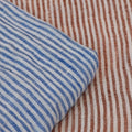 Eco-friendly Luxurious Thin Stripe 100% Linen Fabric Anti-static Yarn Dyed 100 Pure Flax Linen Fabric for Shirts Home Textile