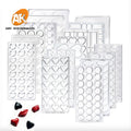 AK 20 Shapes Clear Hard Chocolate Mold Maker DIY Chocolate Molds Candy Bars Molds Plastic Tray Plastic Chocolate Mould