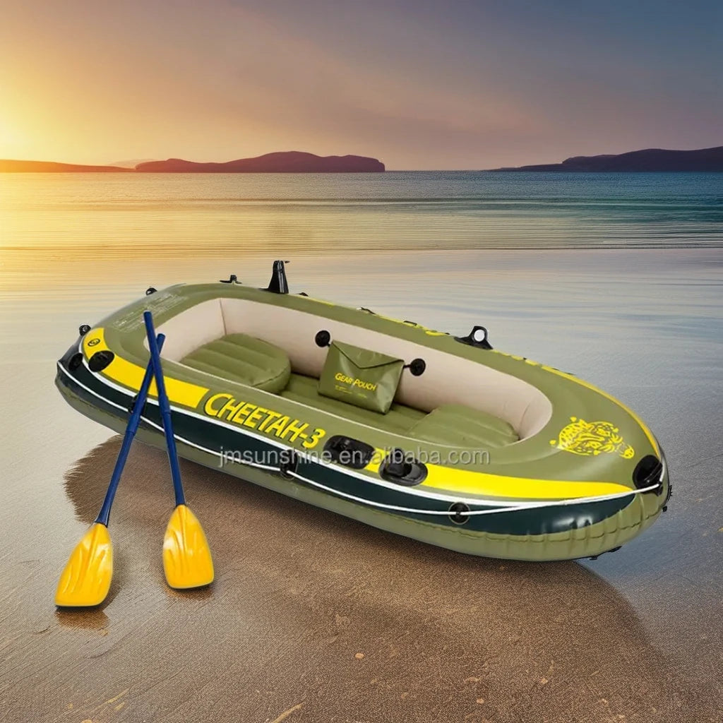 Sunshine 2 & 4-Person PVC Inflatable Fishing Boat Set with Oars Drifting Water Sport Sale Buy Direct Manufacturer